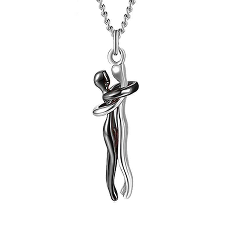 Love Hug Necklace Unisex Men-Women Couple Jewelry Simple Temperament Clavicle Chain Lover Gift