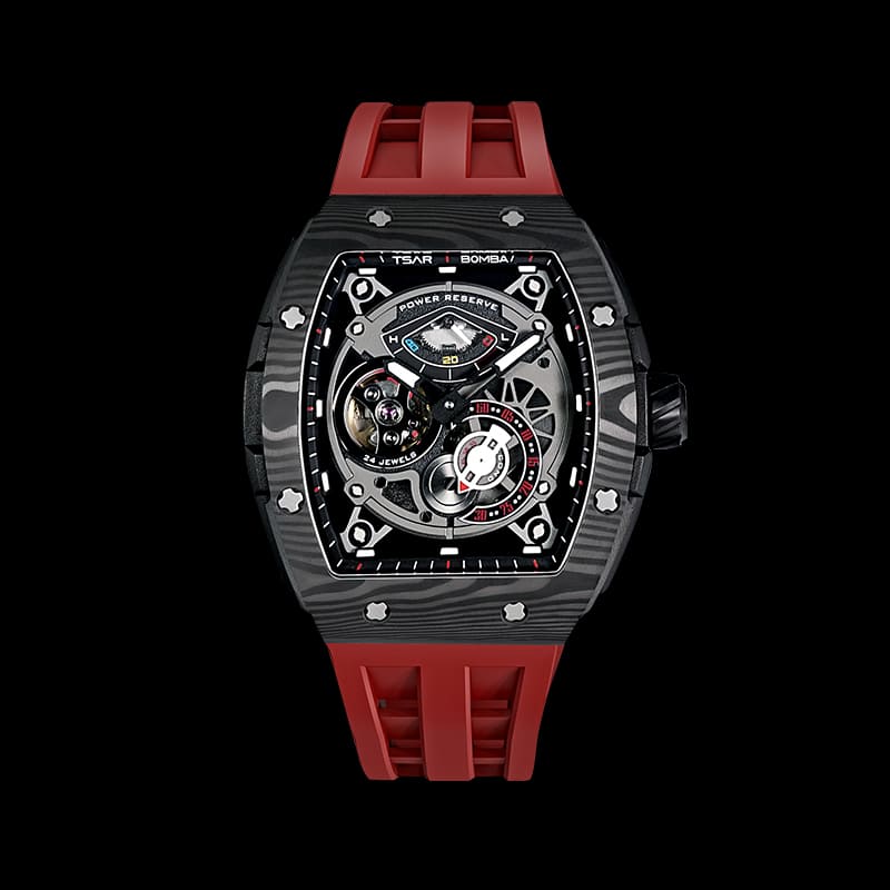Carbon Fiber Kinetic Energy Display Automatic Watch