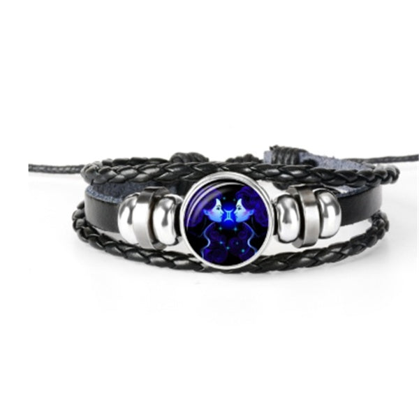 Zodiac Constellation Bracelet Braided Design Bracelet For Men, Women and Kids