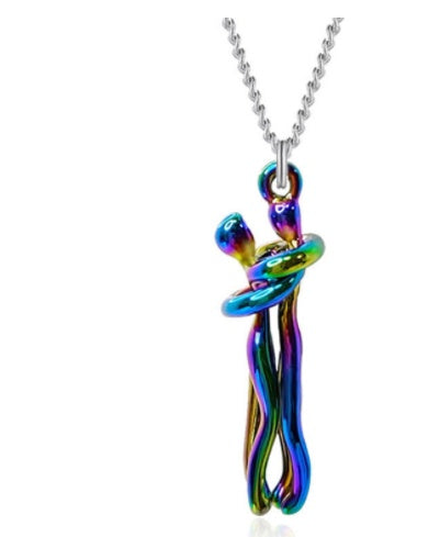 Love Hug Necklace Unisex Men-Women Couple Jewelry Simple Temperament Clavicle Chain Lover Gift