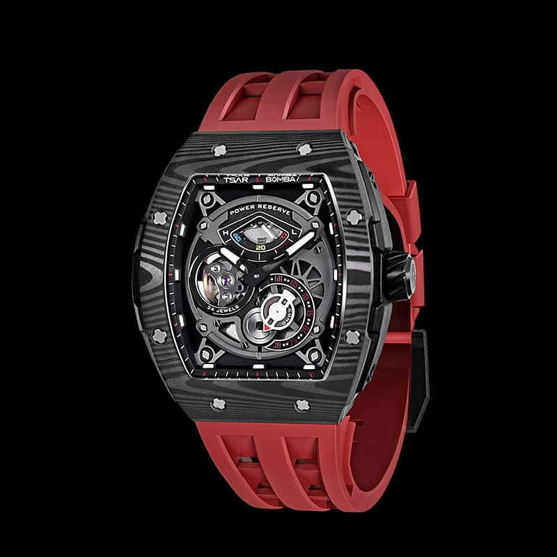 Carbon Fiber Kinetic Energy Display Automatic Watch