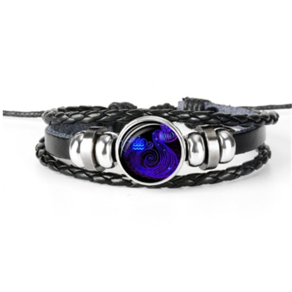 Zodiac Constellation Bracelet Braided Design Bracelet For Men, Women and Kids