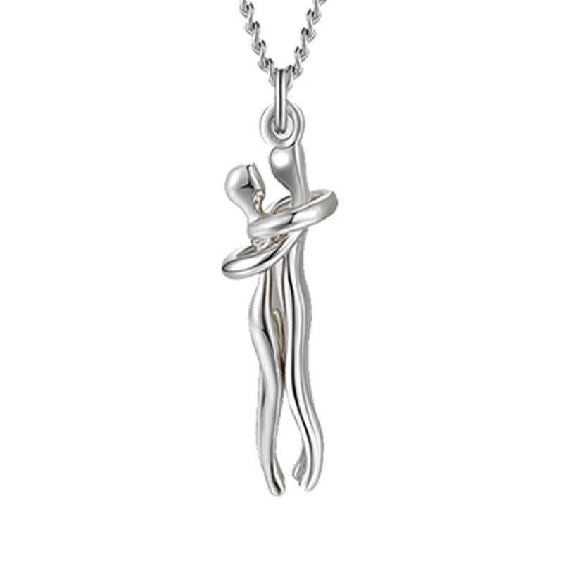 Love Hug Necklace Unisex Men-Women Couple Jewelry Simple Temperament Clavicle Chain Lover Gift