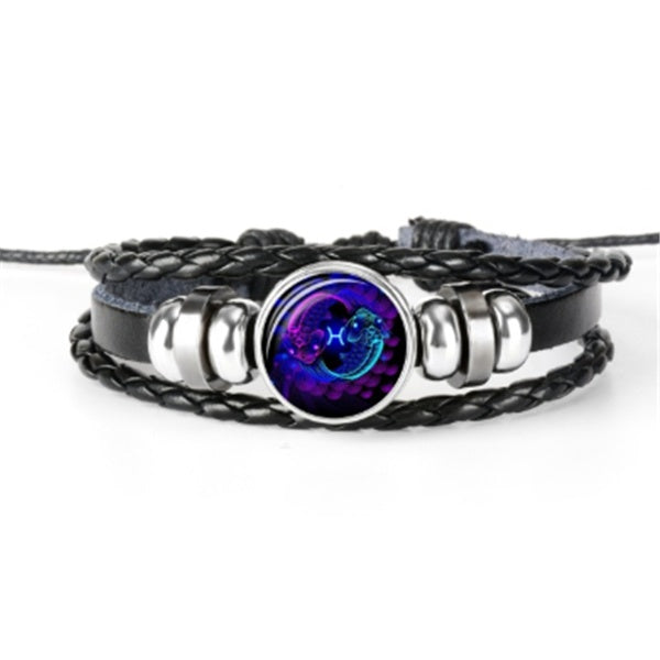 Zodiac Constellation Bracelet Braided Design Bracelet For Men, Women and Kids