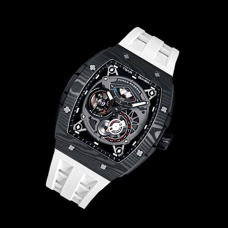 Carbon Fiber Kinetic Energy Display Automatic Watch