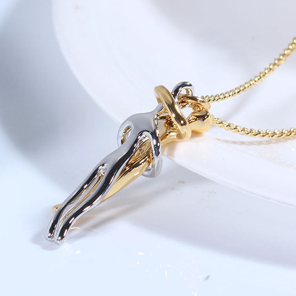 Love Hug Necklace Unisex Men-Women Couple Jewelry Simple Temperament Clavicle Chain Lover Gift