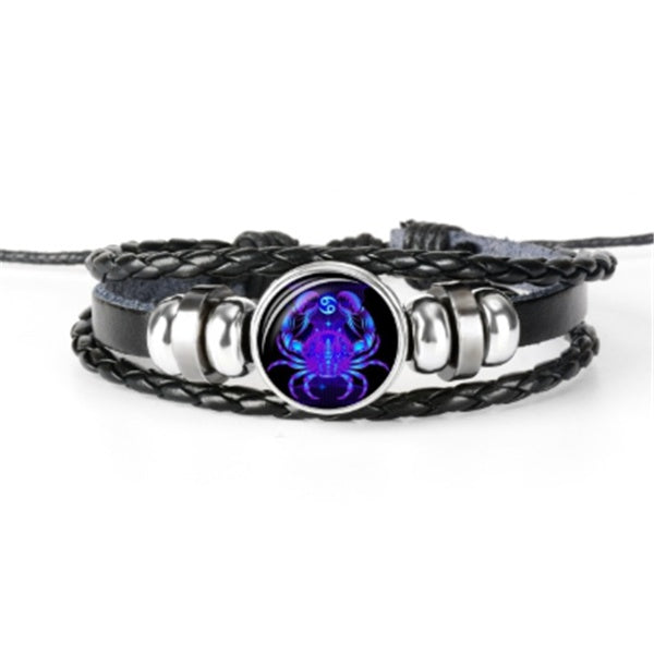 Zodiac Constellation Bracelet Braided Design Bracelet For Men, Women and Kids