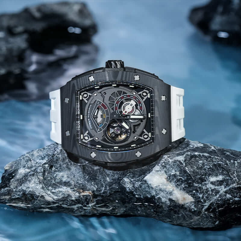 Carbon Fiber Kinetic Energy Display Automatic Watch
