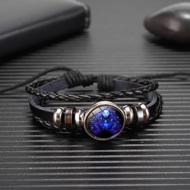 Zodiac Constellation Bracelet Braided Design Bracelet For Men, Women and Kids