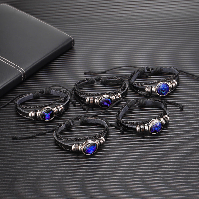 Zodiac Constellation Bracelet Braided Design Bracelet For Men, Women and Kids