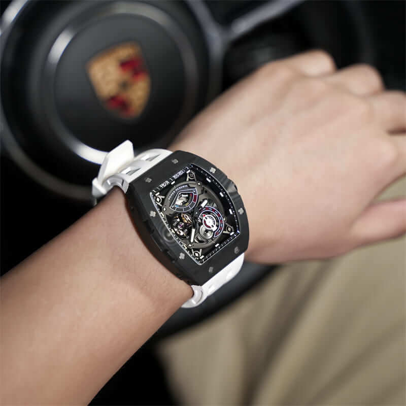 Carbon Fiber Kinetic Energy Display Automatic Watch