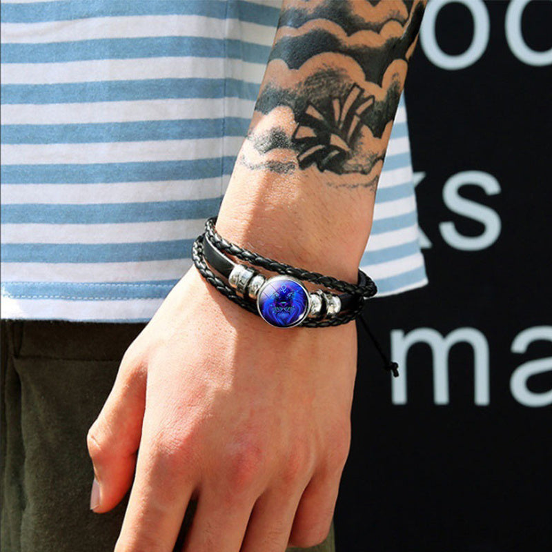 Zodiac Constellation Bracelet Braided Design Bracelet For Men, Women and Kids
