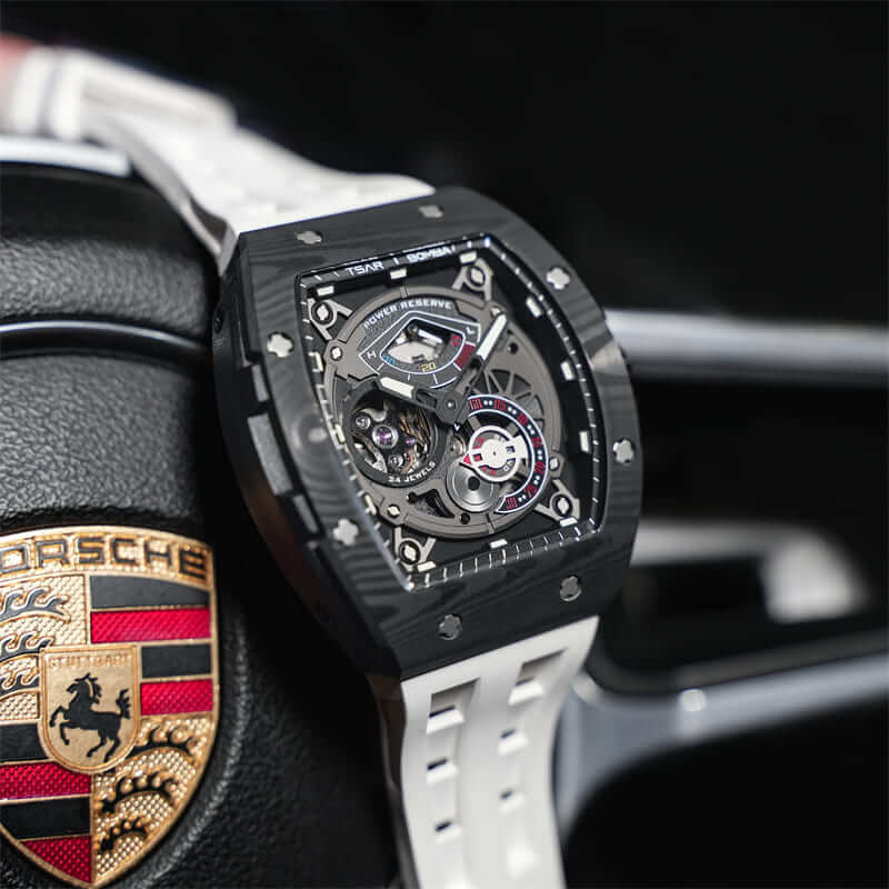 Carbon Fiber Kinetic Energy Display Automatic Watch
