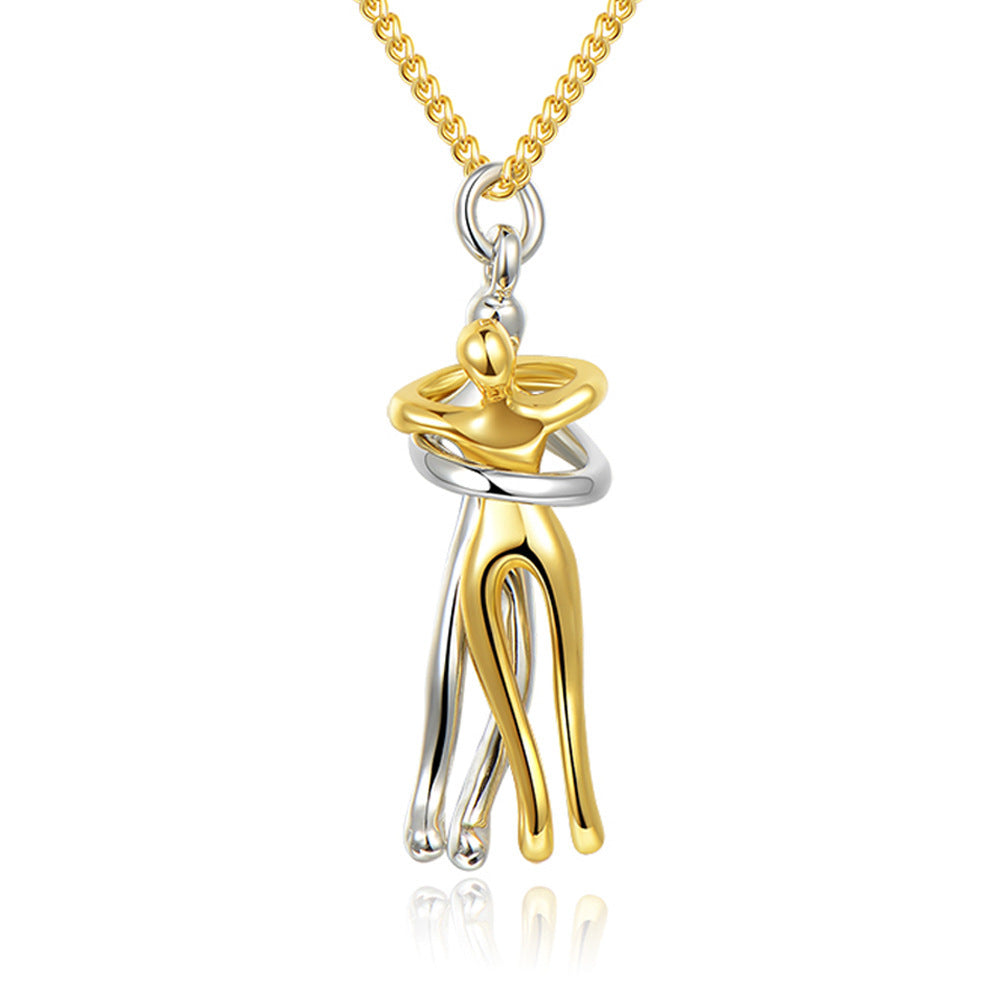 Love Hug Necklace Unisex Men-Women Couple Jewelry Simple Temperament Clavicle Chain Lover Gift