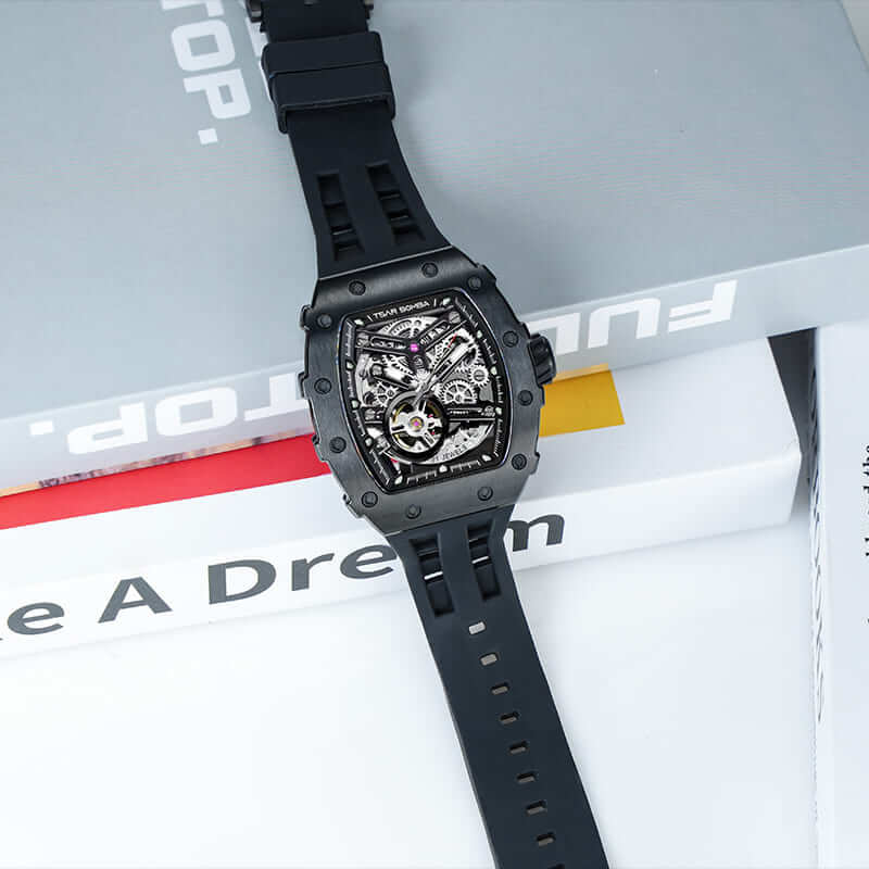 Automatic Watch Carbon Fiber Case