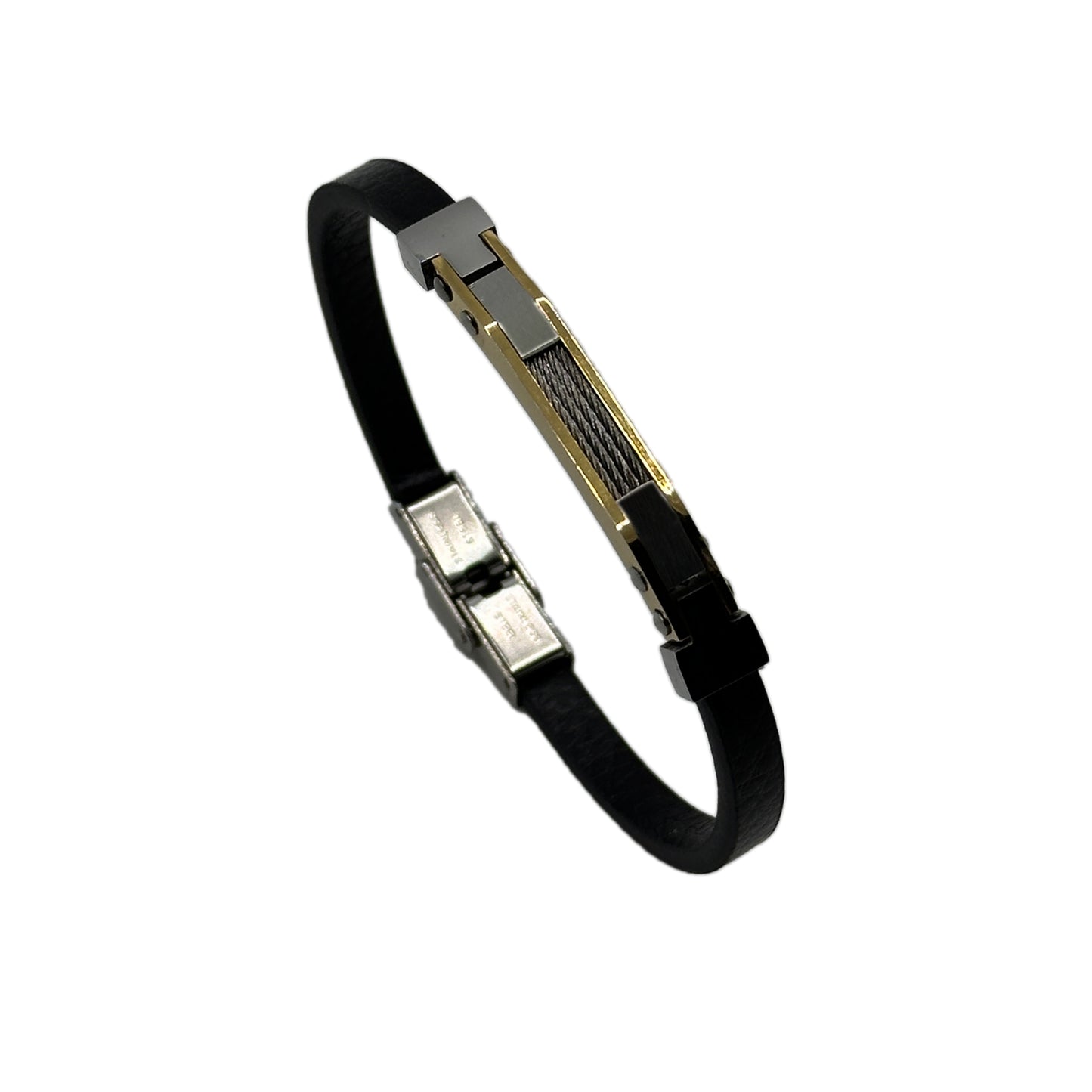 Black Leather Bracelet - Perfect Gift Idea