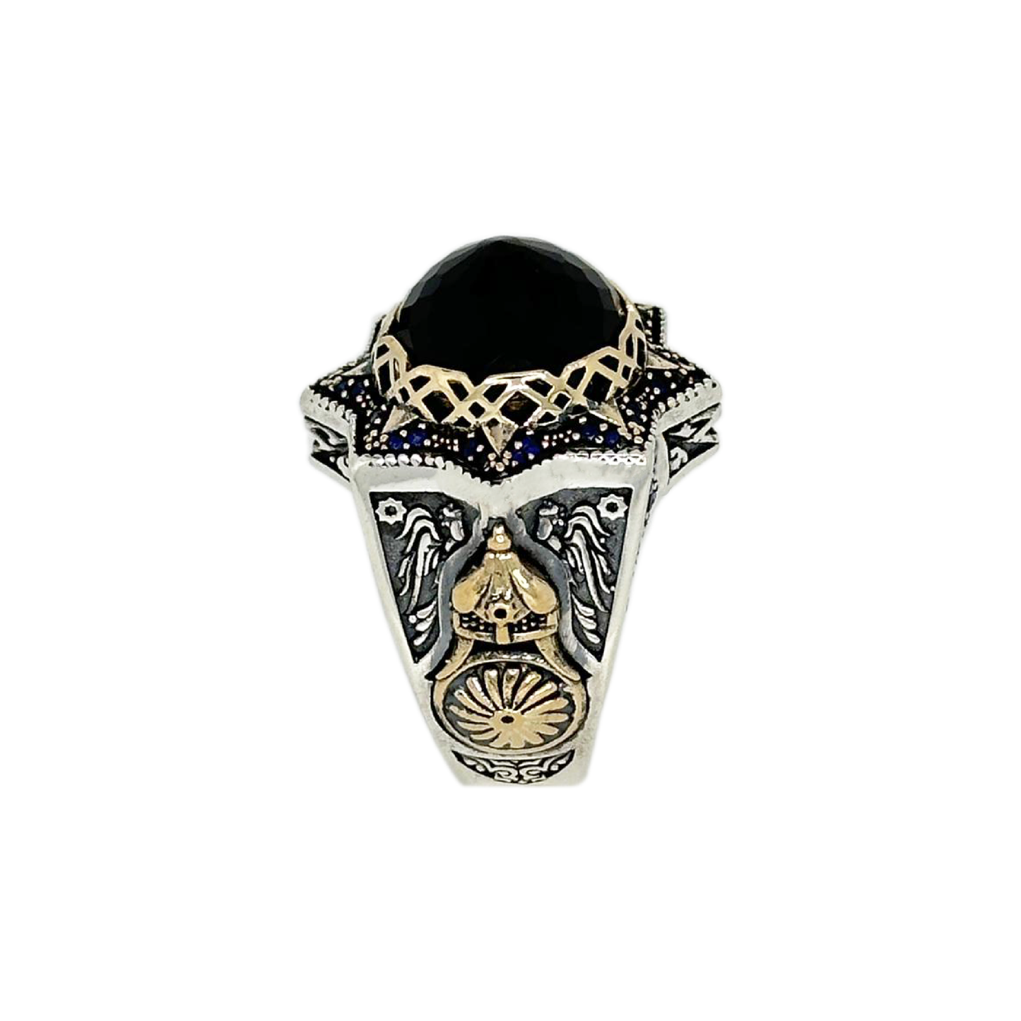 Silver Ring with Black Zirconia Stone