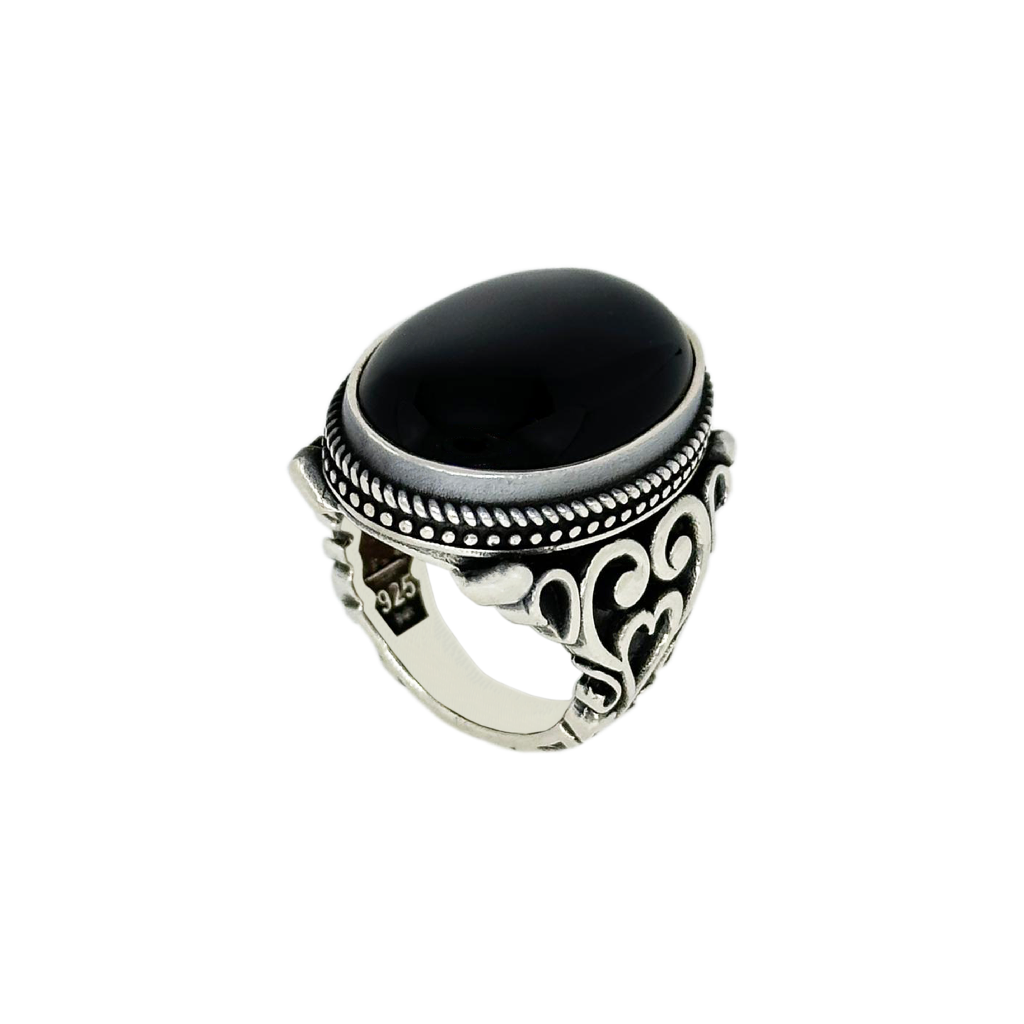 925 Sterling Silver Black Onyx Ring