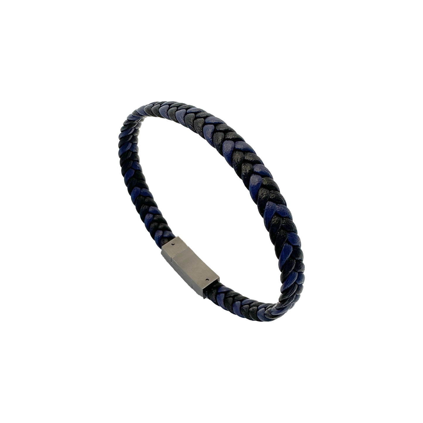 Red Leather Braided Bracelet with Stainless Steel Clasp