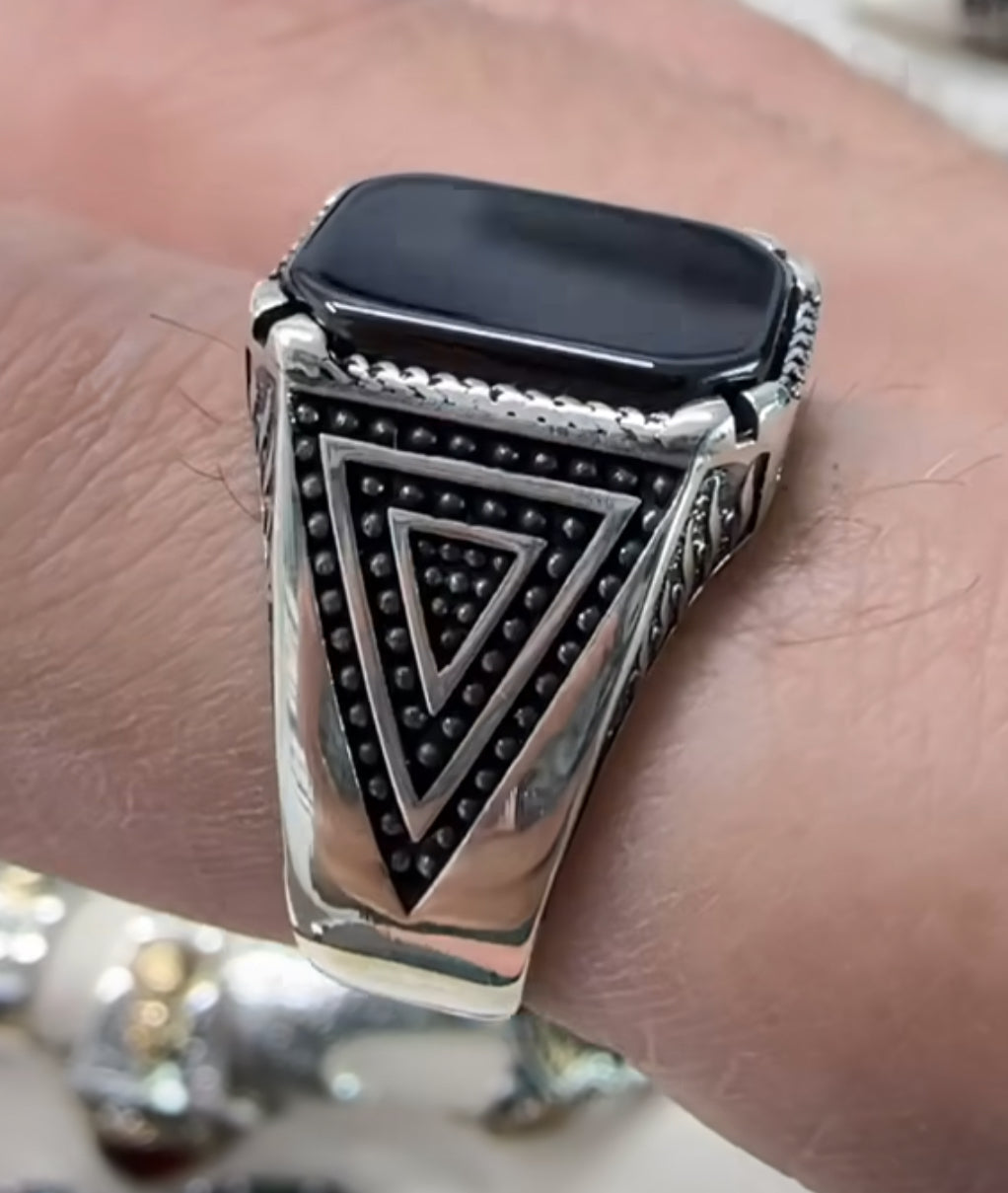 Onyx Stone Silver 925 Men’s Ring