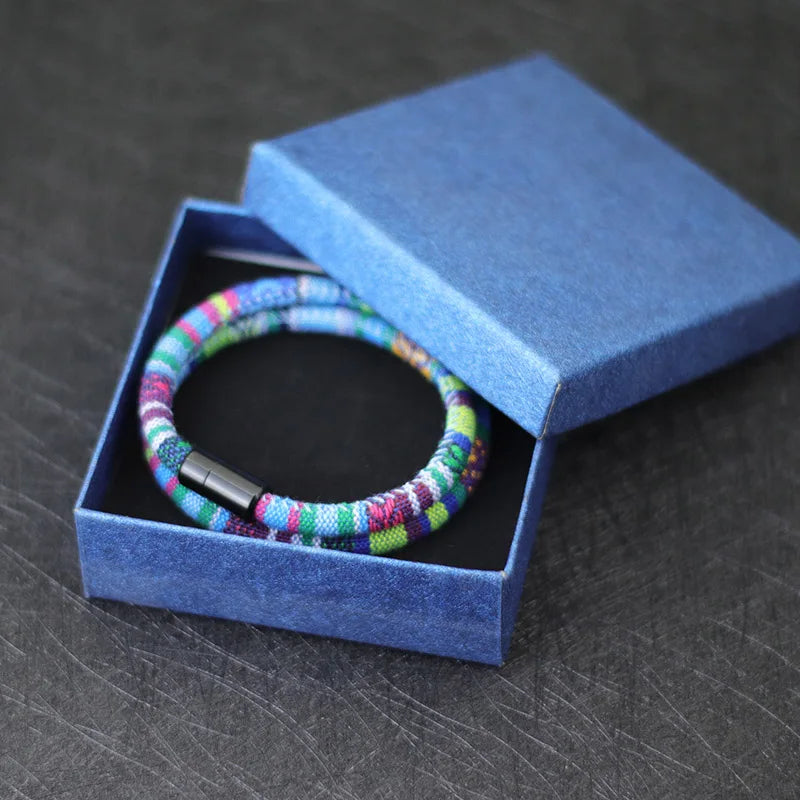 Men Bohemia Rope Bracelet Attract Magentic Braclet Adventure Survival Braslet Pulseras Hilo Hombre Beach Surf Brazalete