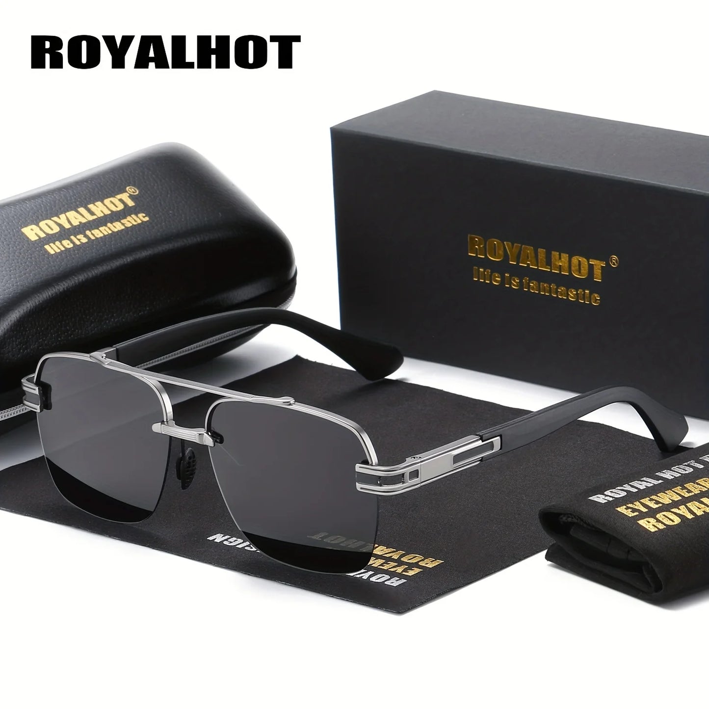 Unisex Polarized Classic Metal Oval Border Sunglasses Driving Sun Glasses,rh004