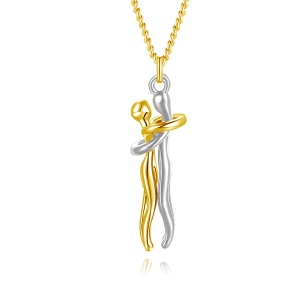 Love Hug Necklace Unisex Men-Women Couple Jewelry Simple Temperament Clavicle Chain Lover Gift