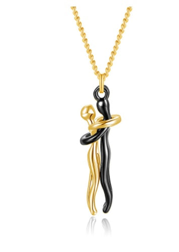 Love Hug Necklace Unisex Men-Women Couple Jewelry Simple Temperament Clavicle Chain Lover Gift