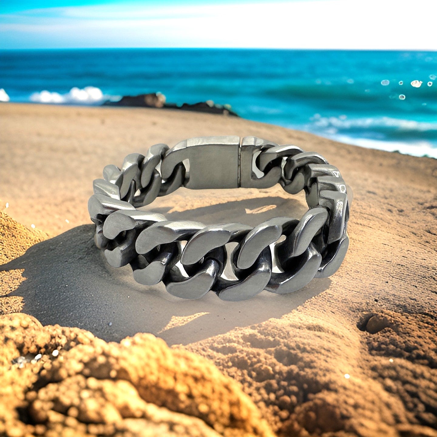 Stylish Stainless Steel Matt Bracelet (Everyday Wear)