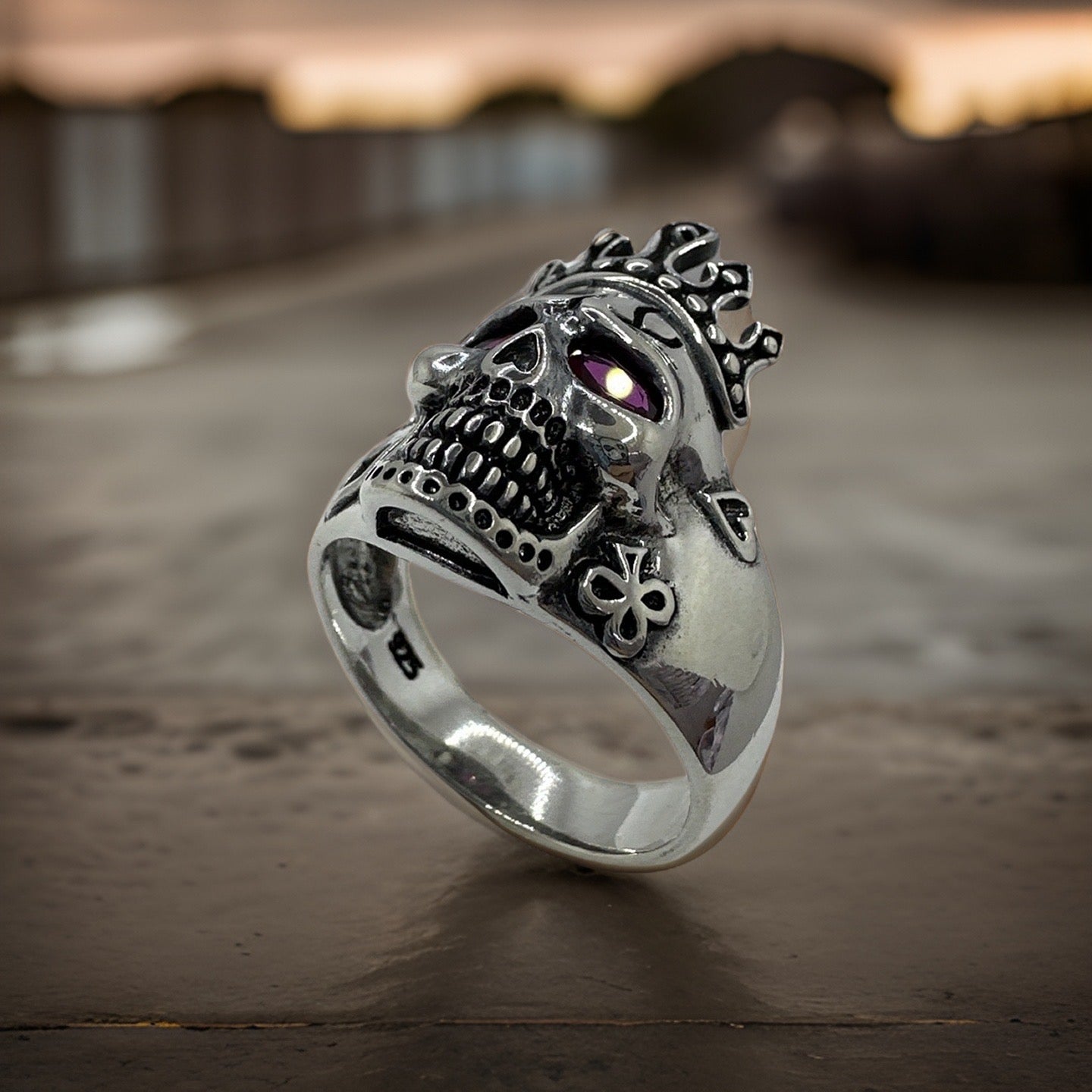 Skull Crown Silver Ring