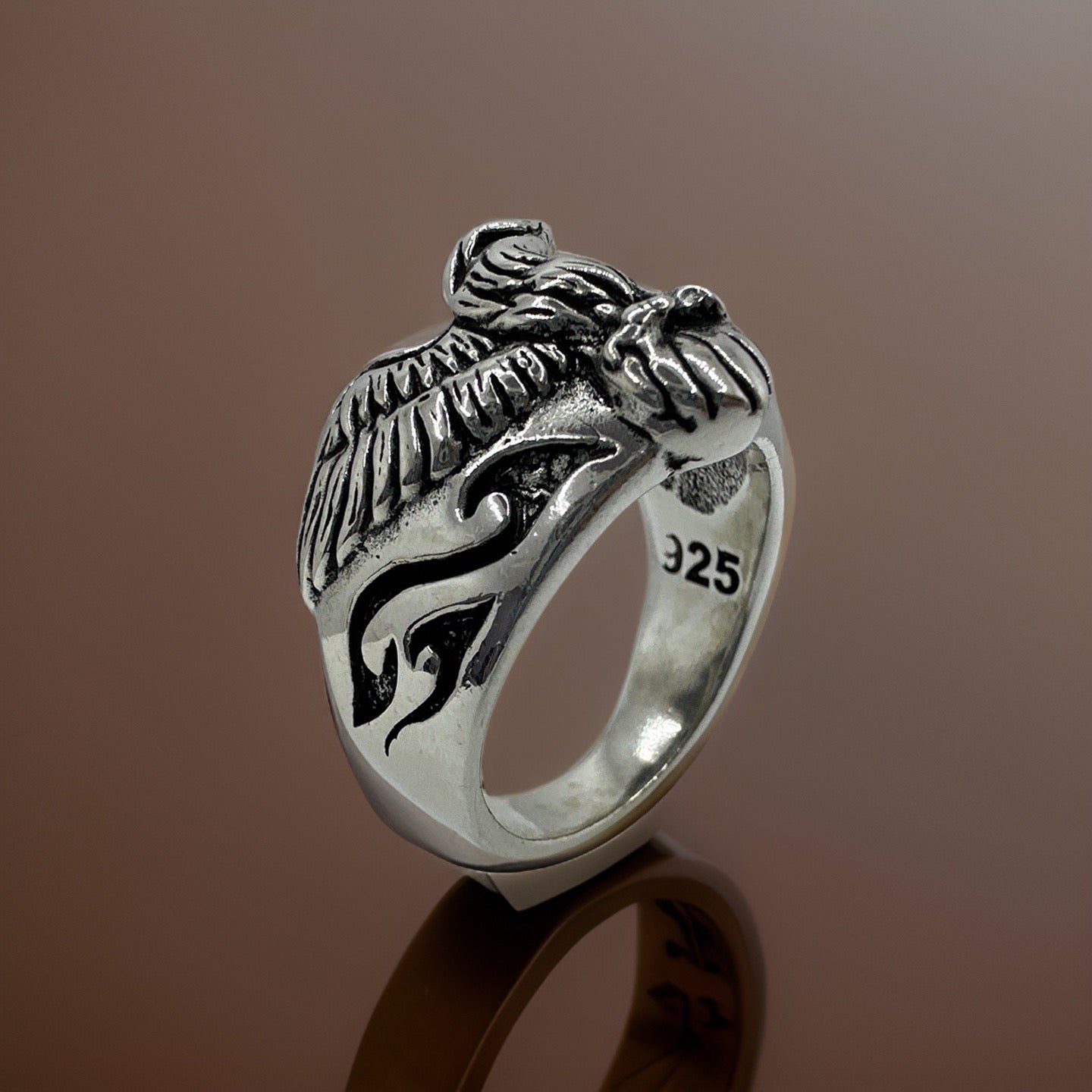 Silver Eagle Ring