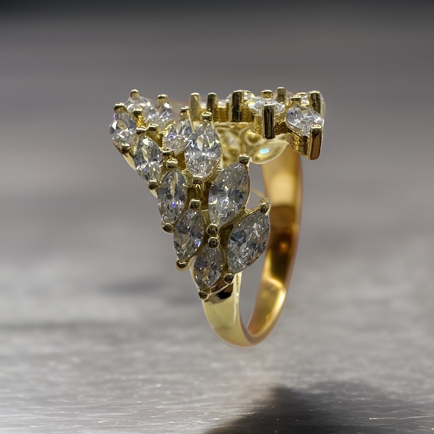 Dazzling Multiple Stone Zircon Ring in 925 Sterling Silver