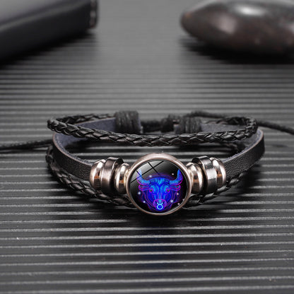 Zodiac Constellation Bracelet Braided Design Bracelet For Men, Women and Kids