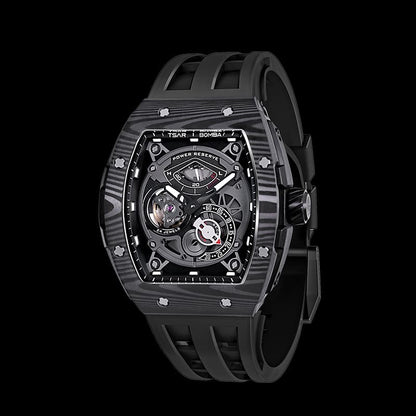 Carbon Fiber Kinetic Energy Display Automatic Watch