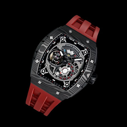 Carbon Fiber Kinetic Energy Display Automatic Watch