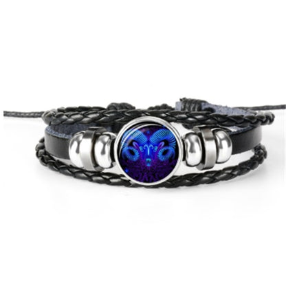 Zodiac Constellation Bracelet Braided Design Bracelet For Men, Women and Kids