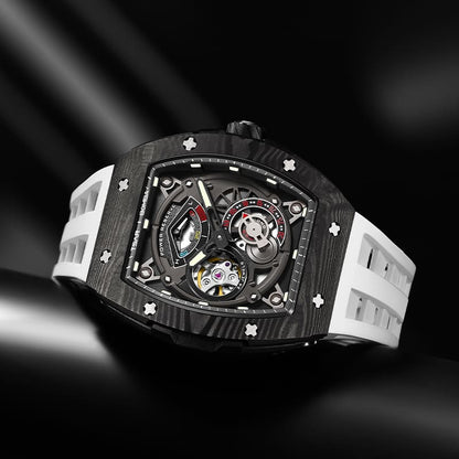 Carbon Fiber Kinetic Energy Display Automatic Watch