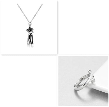 Love Hug Necklace Unisex Men-Women Couple Jewelry Simple Temperament Clavicle Chain Lover Gift