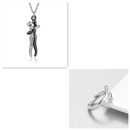 Love Hug Necklace Unisex Men-Women Couple Jewelry Simple Temperament Clavicle Chain Lover Gift