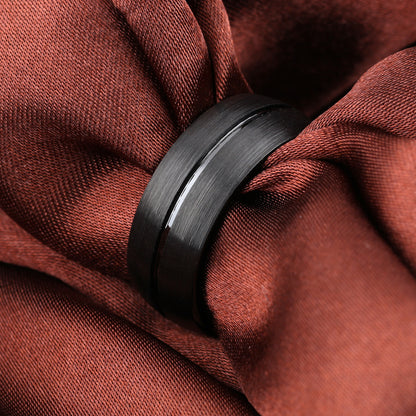 Schwarzer Titanstahlring