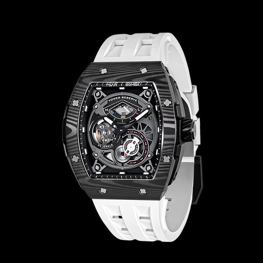Carbon Fiber Kinetic Energy Display Automatic Watch
