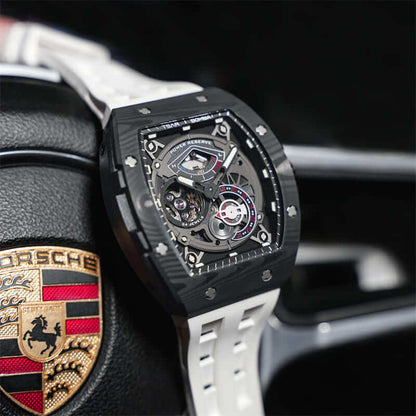 Carbon Fiber Kinetic Energy Display Automatic Watch