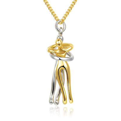 Love Hug Necklace Unisex Men-Women Couple Jewelry Simple Temperament Clavicle Chain Lover Gift