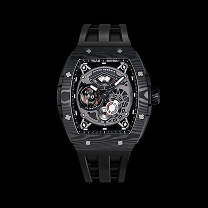 Carbon Fiber Kinetic Energy Display Automatic Watch