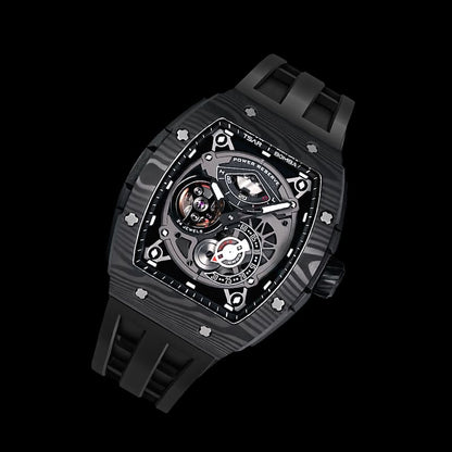 Carbon Fiber Kinetic Energy Display Automatic Watch