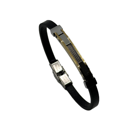 Black Leather Bracelet - Perfect Gift Idea