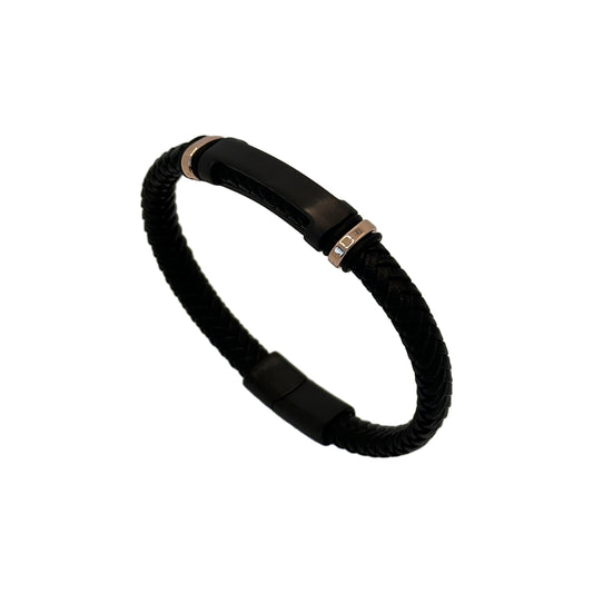 Modern Men's Leather Bracelet with Magnetic Clasp