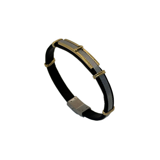 Modern Men's Leather Bracelet  with Magnetic Clasp