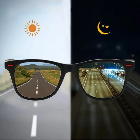 Night Vision Glasses PC Frame Polarized Sunglasses Unisex Outdoor Sport Sun Glasses Day Night Vision Driver Night Glasses Goggles