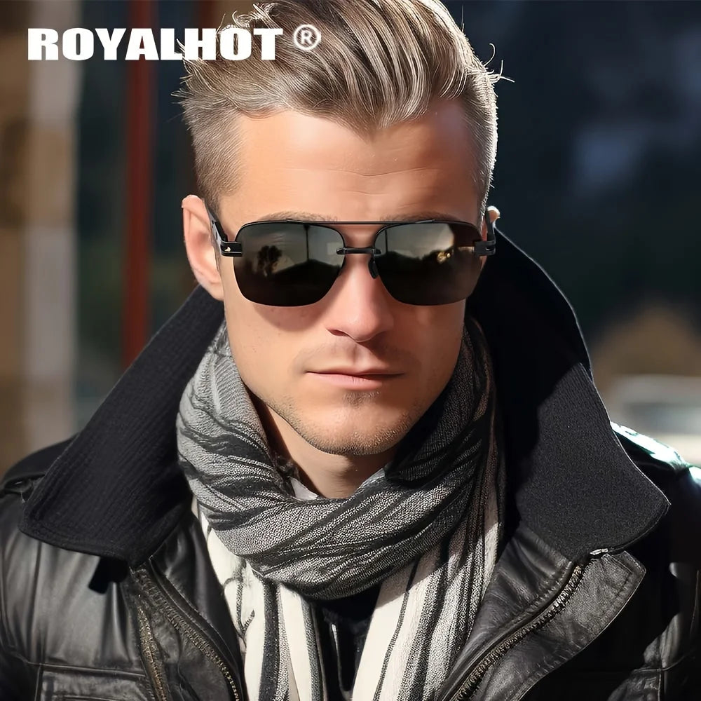 Unisex Polarized Classic Metal Oval Border Sunglasses Driving Sun Glasses,rh004